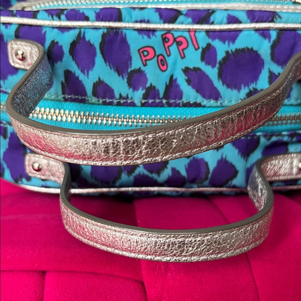 Coach Poppy Ocelot Cosmetic Case-Like New - Picture 7 of 16